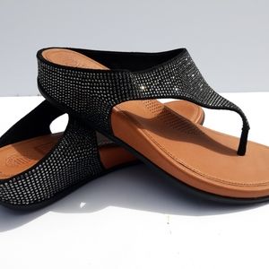 NEW Bling Hematite Rhinestone FitFlop Sandals